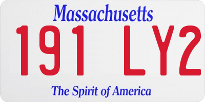 MA license plate 191LY2