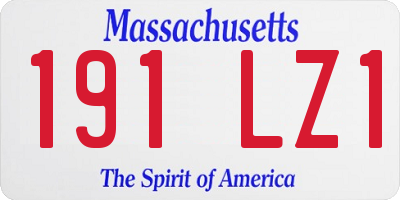 MA license plate 191LZ1