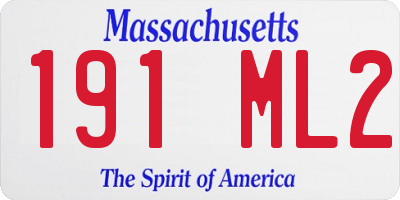MA license plate 191ML2