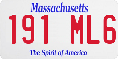 MA license plate 191ML6
