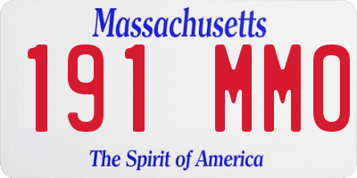 MA license plate 191MM0