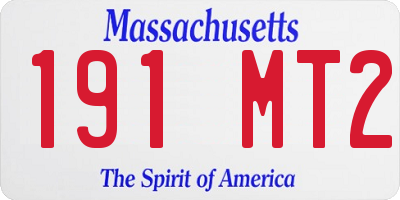 MA license plate 191MT2