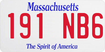 MA license plate 191NB6