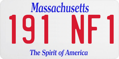MA license plate 191NF1