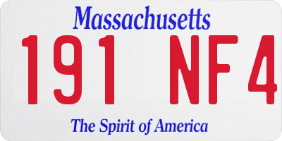 MA license plate 191NF4