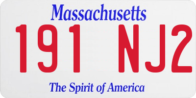 MA license plate 191NJ2