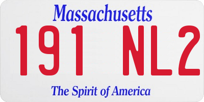 MA license plate 191NL2