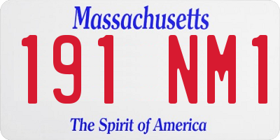 MA license plate 191NM1