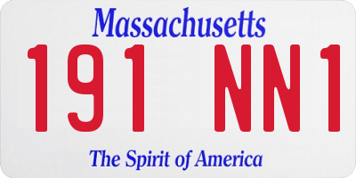 MA license plate 191NN1