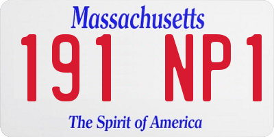 MA license plate 191NP1
