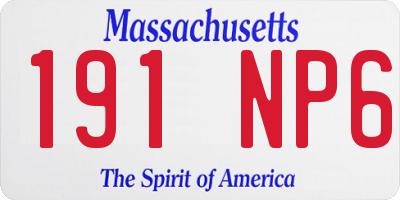 MA license plate 191NP6