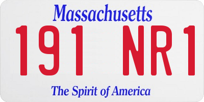 MA license plate 191NR1