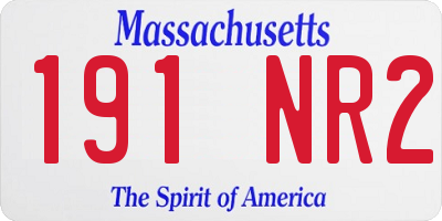 MA license plate 191NR2