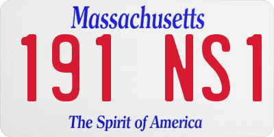 MA license plate 191NS1
