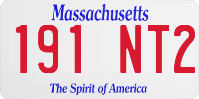MA license plate 191NT2