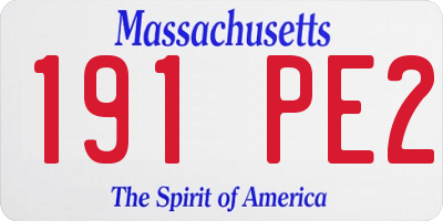 MA license plate 191PE2