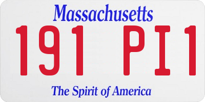 MA license plate 191PI1