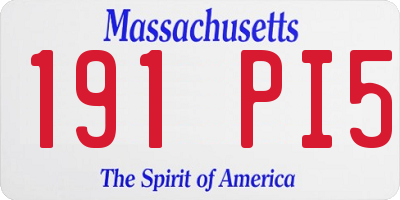 MA license plate 191PI5