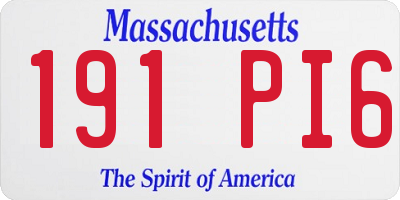 MA license plate 191PI6