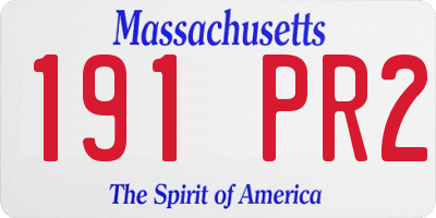 MA license plate 191PR2