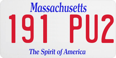 MA license plate 191PU2