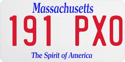 MA license plate 191PX0