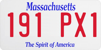 MA license plate 191PX1