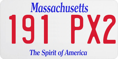 MA license plate 191PX2
