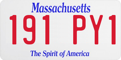 MA license plate 191PY1