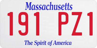 MA license plate 191PZ1
