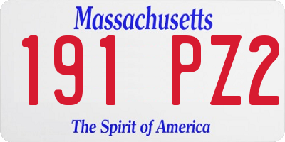 MA license plate 191PZ2