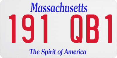 MA license plate 191QB1