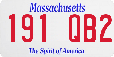 MA license plate 191QB2
