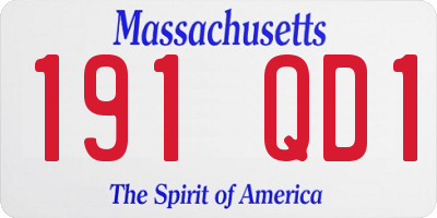 MA license plate 191QD1
