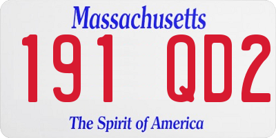 MA license plate 191QD2