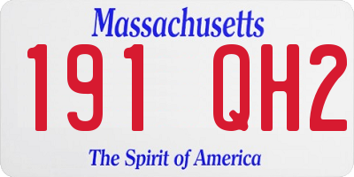 MA license plate 191QH2