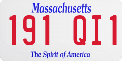 MA license plate 191QI1