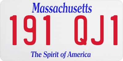 MA license plate 191QJ1