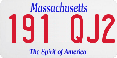 MA license plate 191QJ2