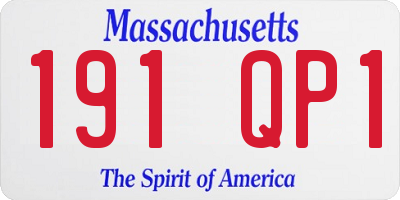 MA license plate 191QP1