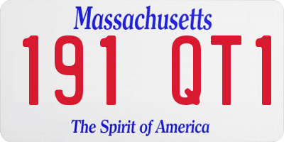 MA license plate 191QT1