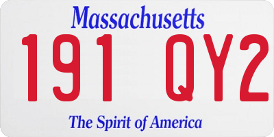 MA license plate 191QY2