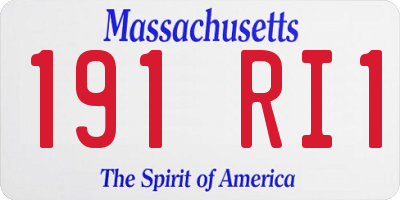 MA license plate 191RI1