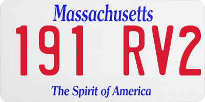 MA license plate 191RV2