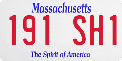 MA license plate 191SH1