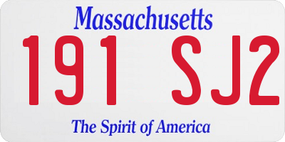 MA license plate 191SJ2
