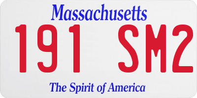 MA license plate 191SM2