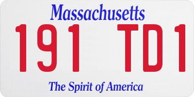 MA license plate 191TD1