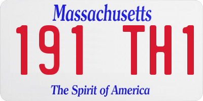 MA license plate 191TH1