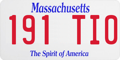 MA license plate 191TI0